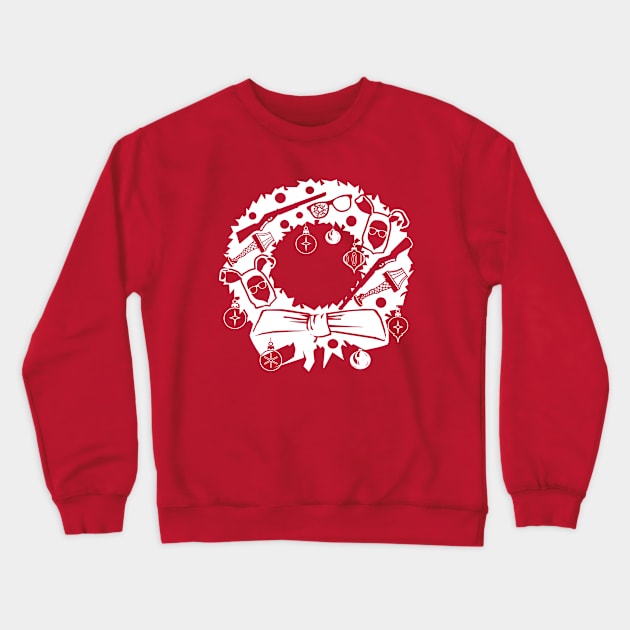 A Christmas Wreath Crewneck Sweatshirt by PopCultureShirts